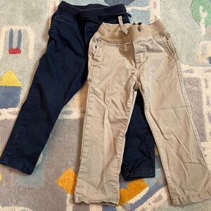 GAP BUNDLE Kids Navy and Tan Pull On Dress Pants